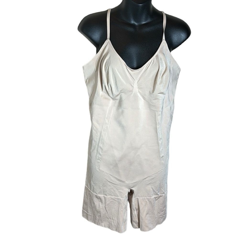 Spanx plus size oncore mid thigh body shaper ps1715 nude 3x